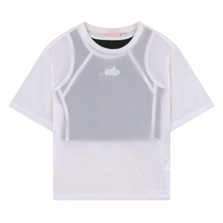 NBA 시스루 레이어드 티셔츠(K252TS663P) 화이트