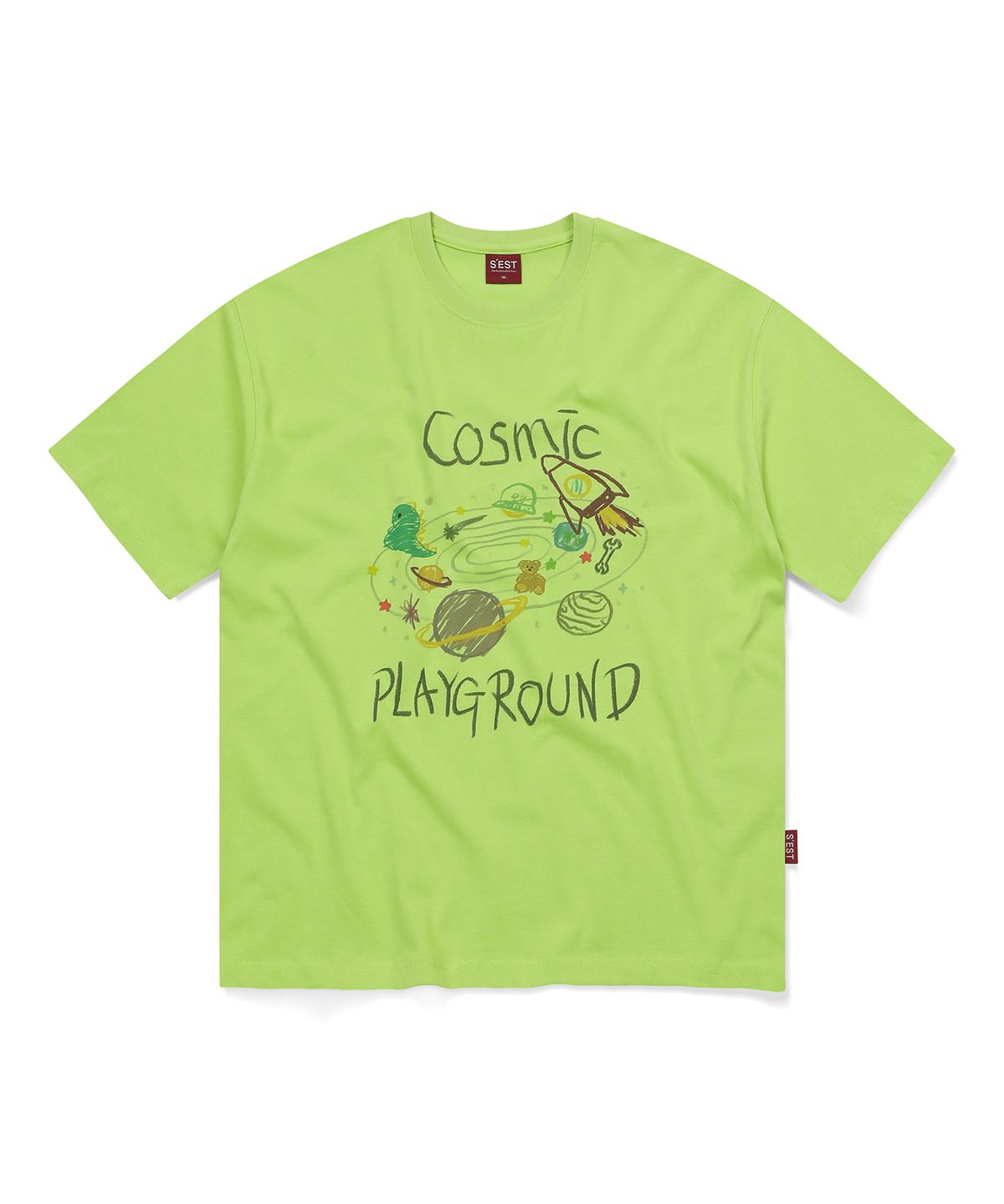 에스이에스티(S'EST) Play ground T-shirts Lime