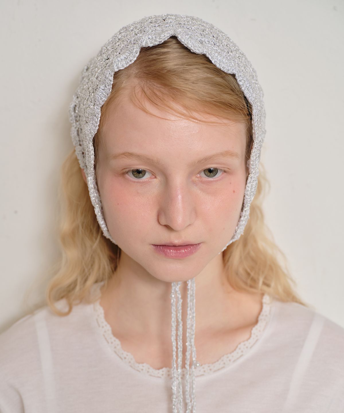 타입서비스(TYPESERVICE) TXT X TSW Knitted Hair Scarf [Gray]
