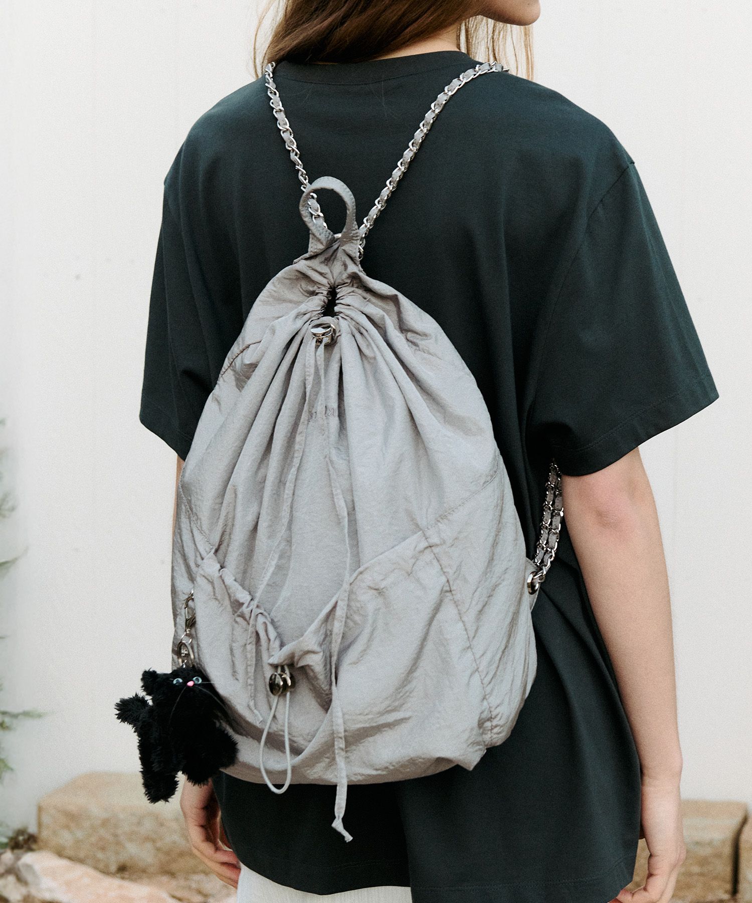 ROLAROLA★大人気★NYLON CHAIN BACKPACK♪ MUSINSA公式 | ROLAROLA NYLON CHAIN BACKPACK BLACK