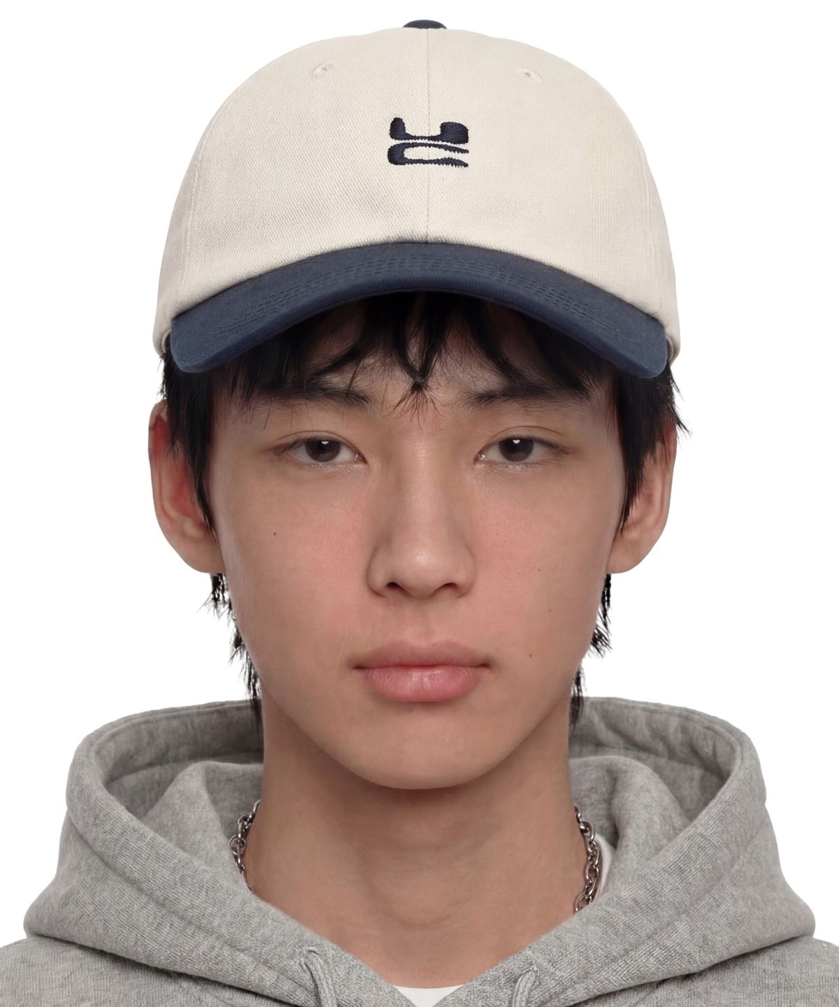 언더컨트롤(UNDERCONTROL) 사계절 코튼 로고 자수 베이직 소프트탑 남녀공용 볼캡 UC / WASHED B B / NAVY MIX