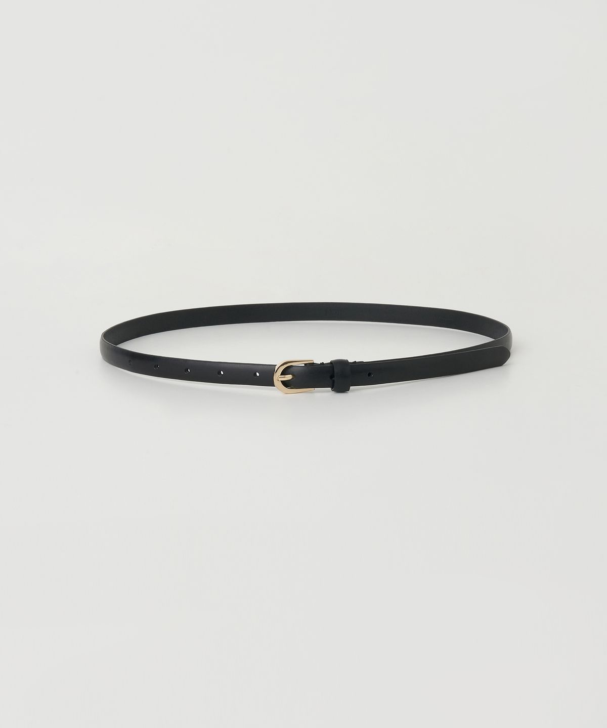 노티아(NOTIA) 15MM CLASSIC ITALIAN LEATHER BELT - BLACK/GOLD