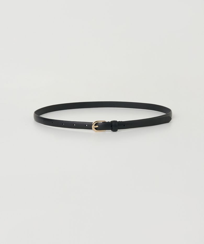15MM CLASSIC ITALIAN LEATHER BELT - BLACK/GOLD