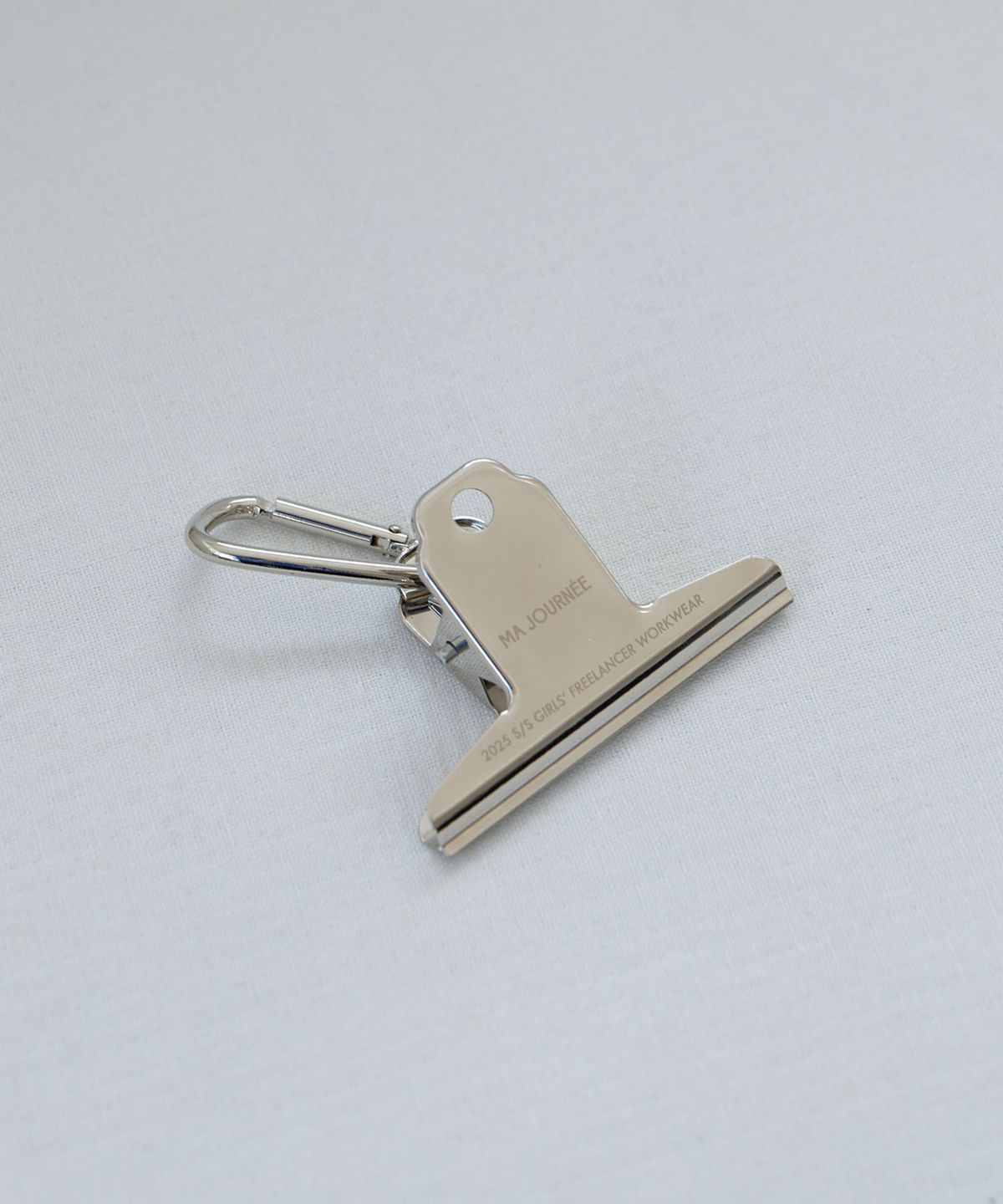 마조네(MA JOURNEE) PAPER CLIP KEY RING_SILVER