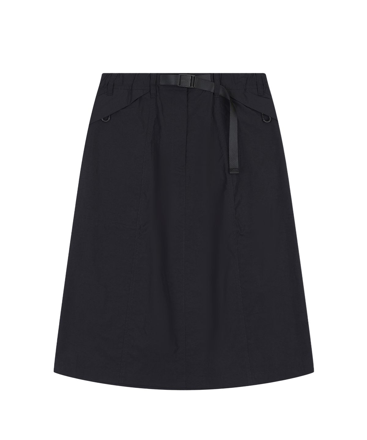 아웃도어 프로덕츠(OUTDOOR PRODUCTS) W MIDI NYLON SKIRT (BLACK)