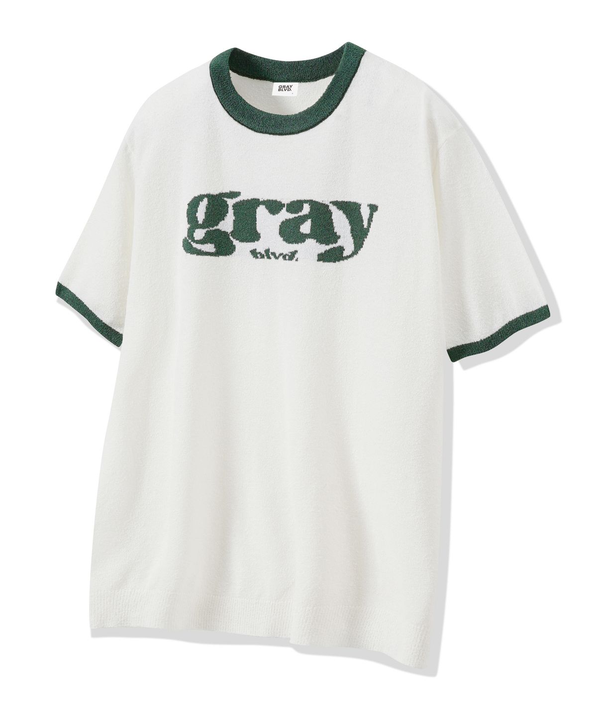 그레이블러밧(GRAYBLVD) 아라스 링거 니트 반팔 GKBST33 (GREEN)