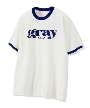 아라스 링거 니트 반팔 GKBST33 (NAVY)