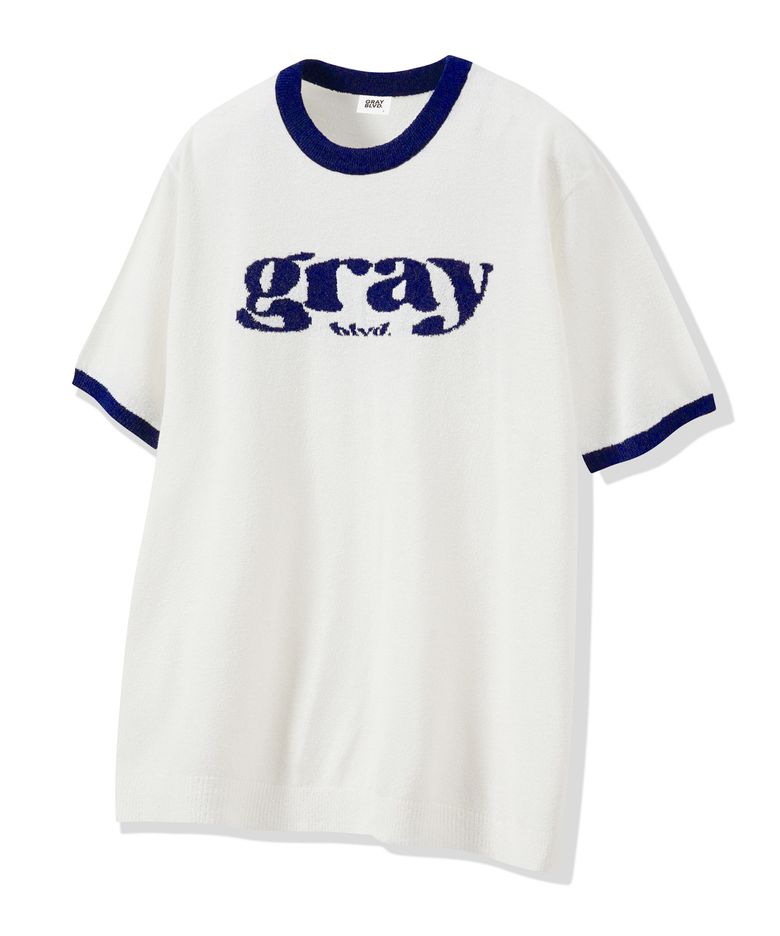 아라스 링거 니트 반팔 GKBST33 (NAVY)