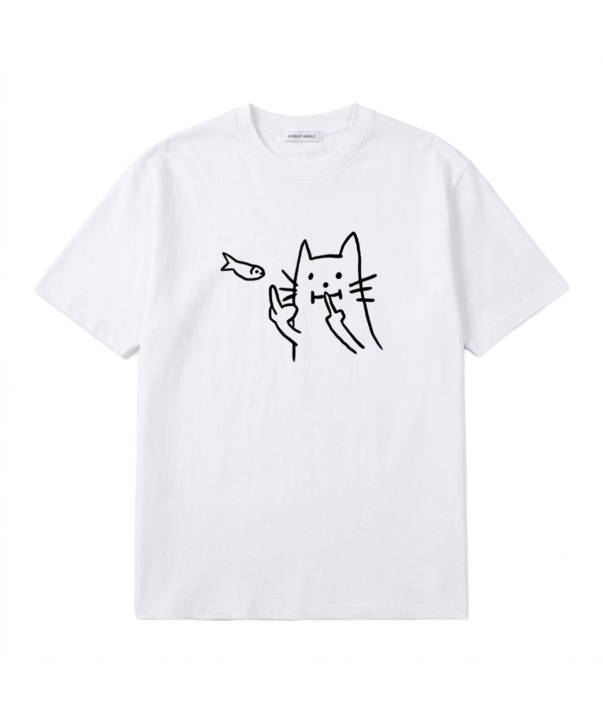어라이트앵글(ARIGHTANGLE) CAT FISH LOOSE TEE (2 COLOR)