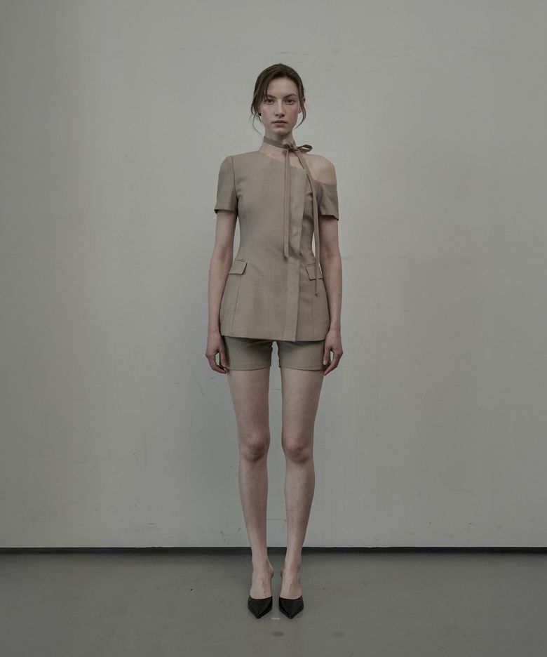 Emma Suit Shorts - Beige