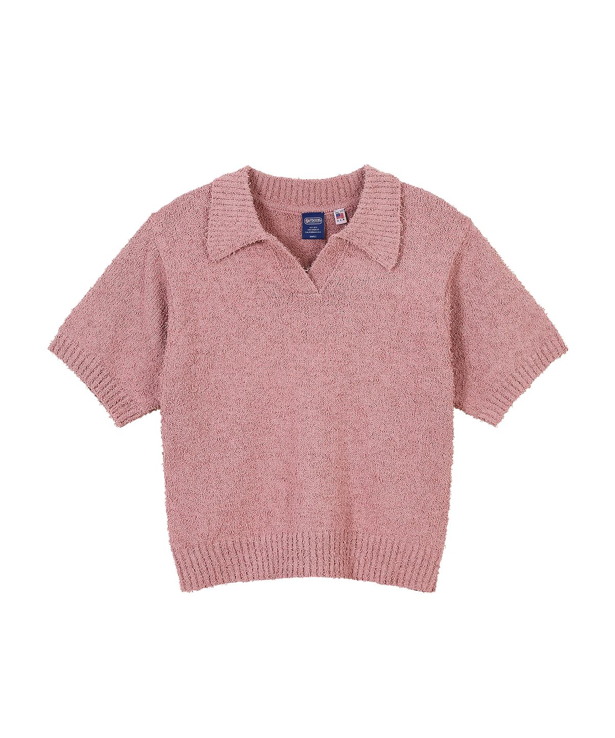 아웃도어 프로덕츠(OUTDOOR PRODUCTS) W OPEN COLLAR CROP KNIT (PINK)