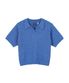 W OPEN COLLAR CROP KNIT (BLUE)