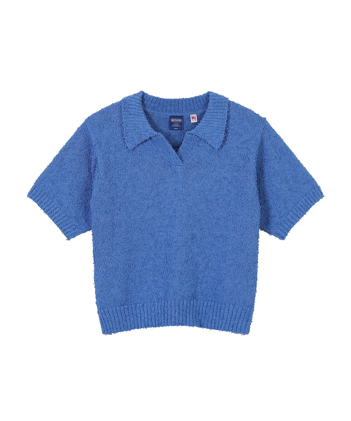 아웃도어 프로덕츠(OUTDOOR PRODUCTS) W OPEN COLLAR CROP KNIT (BLUE)