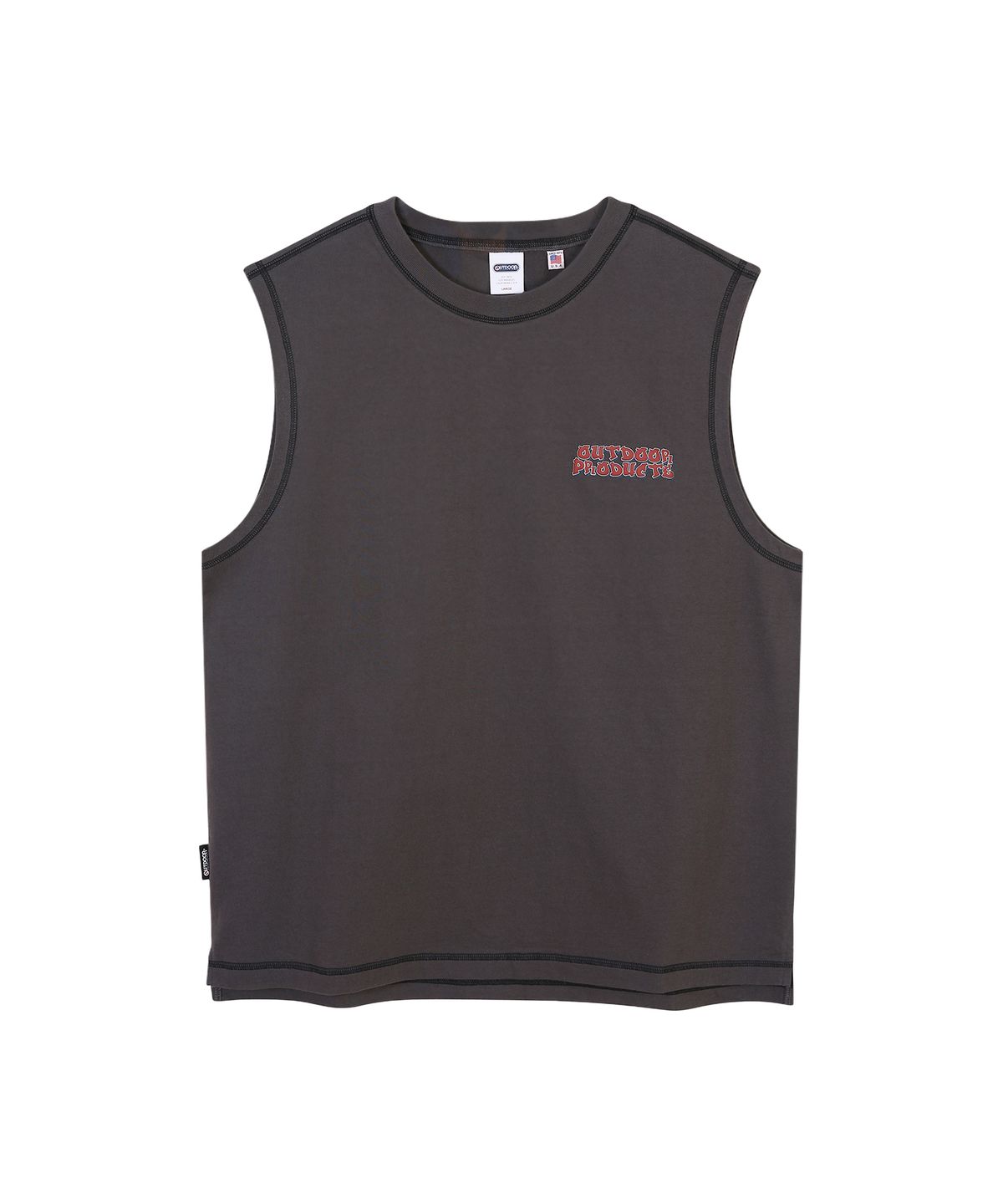 아웃도어 프로덕츠(OUTDOOR PRODUCTS) COLOR STITCH SLEEVELESS (CHARCOAL)