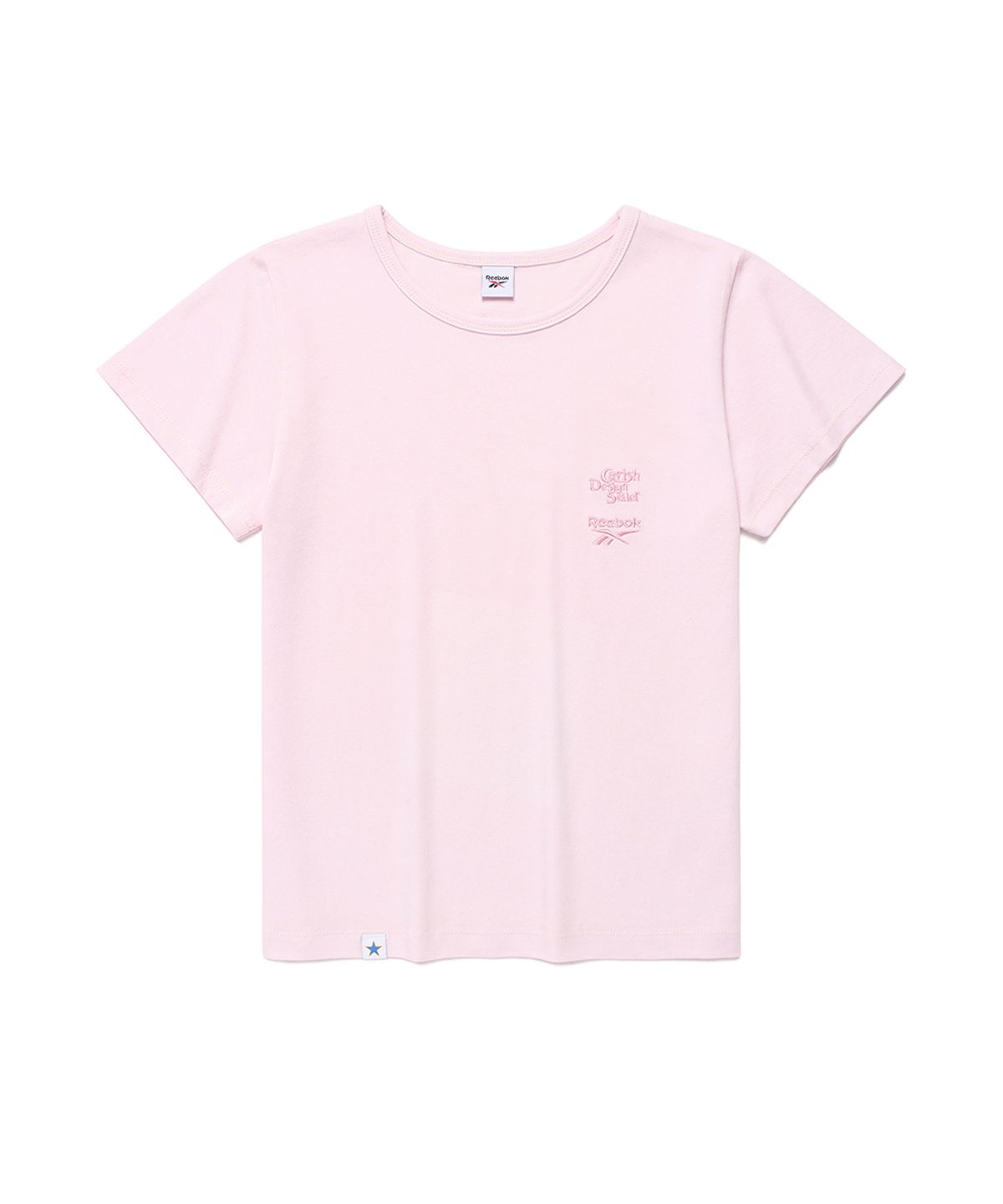 카비시(CAVISH) CAVISH X Reebok W DOUBLE LOGO EMB SS TEE PINK(CV2FMFT548B)