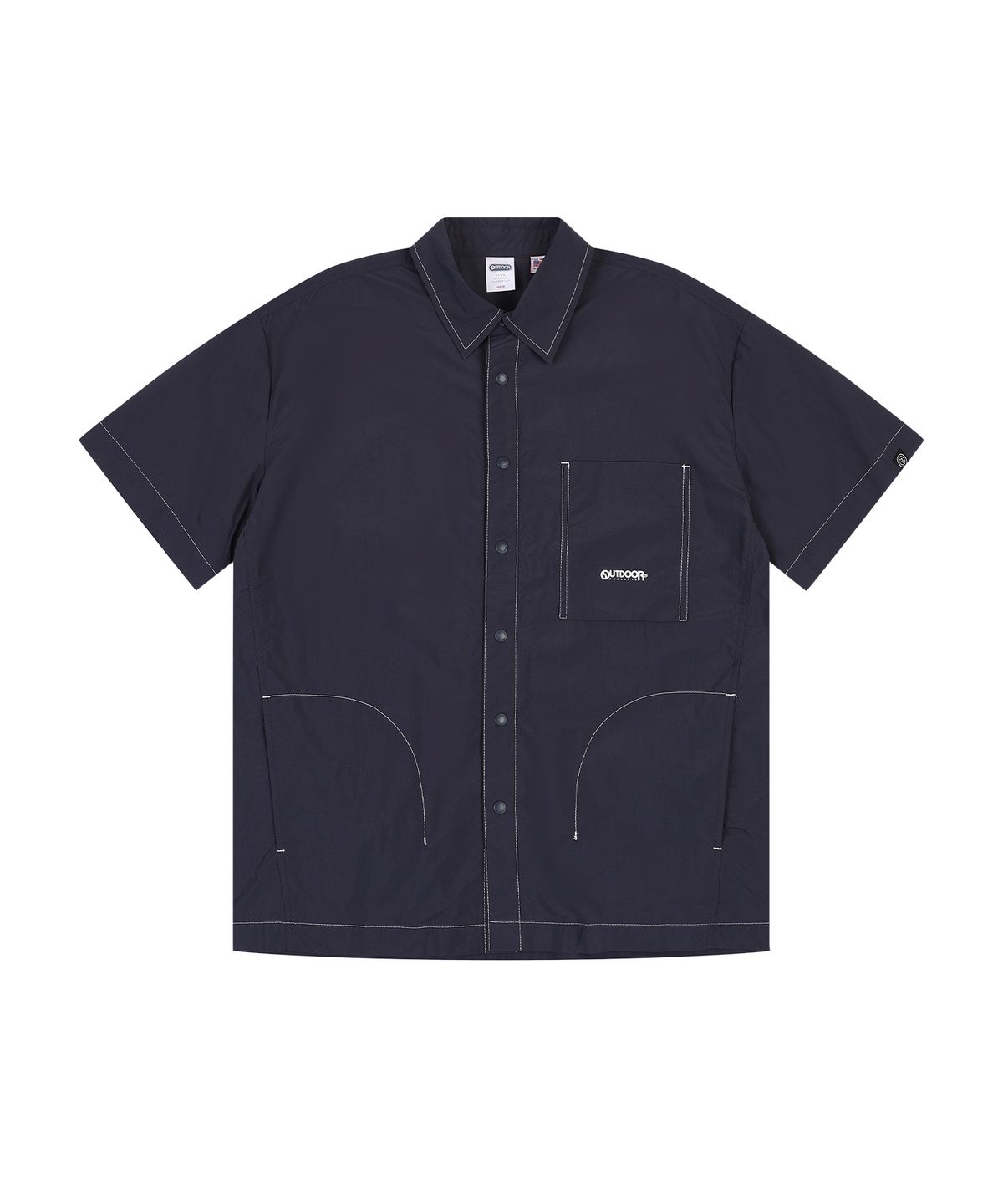 아웃도어 프로덕츠(OUTDOOR PRODUCTS) STITCH HALF SLEEVE SHIRTS (NAVY)