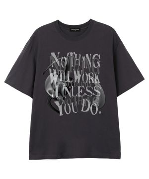 NOTHING WILL WORKS 오버핏 반팔 티셔츠 (SS026) 차콜