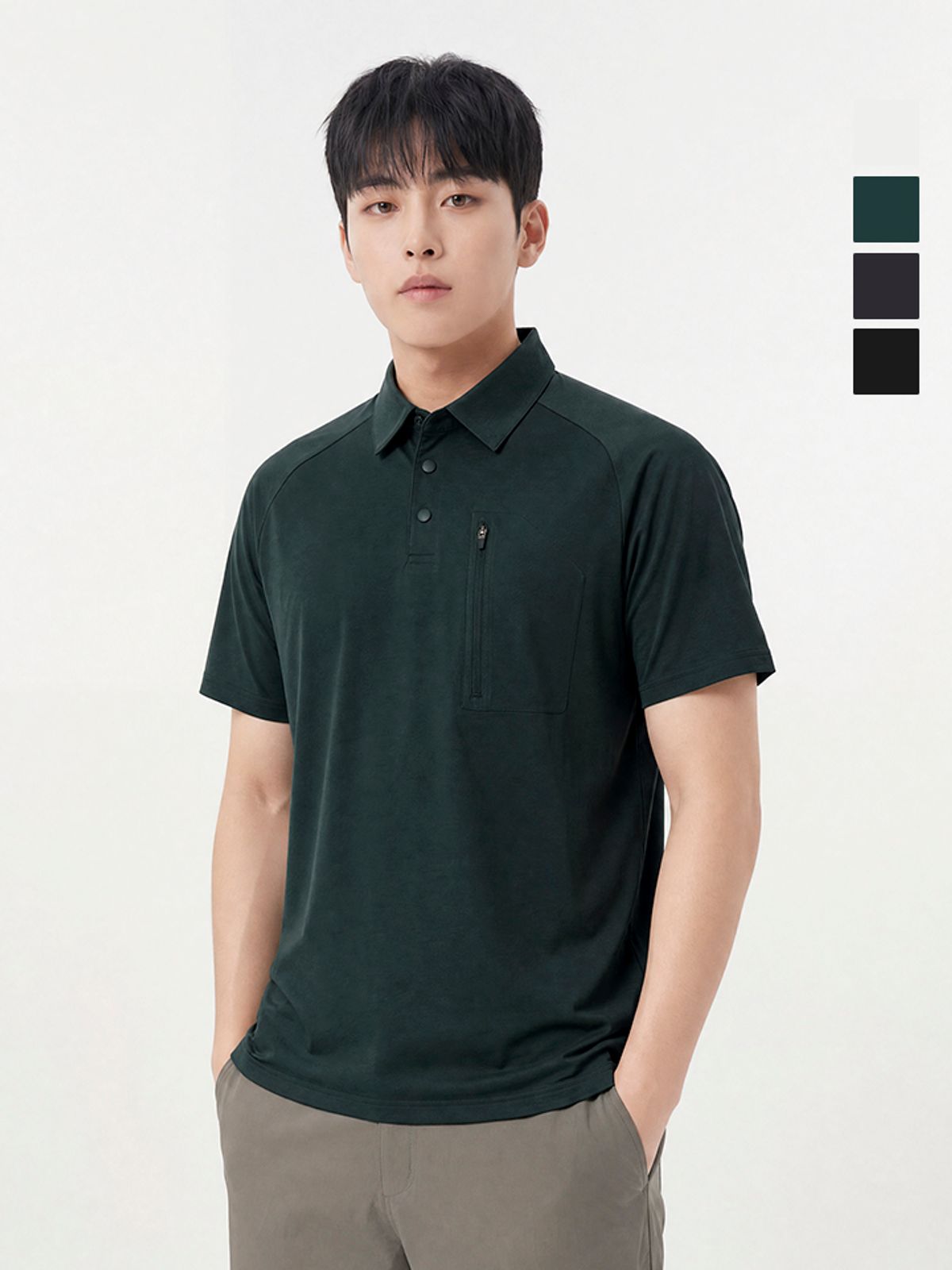 웨스트우드(WESTWOOD) 남성 아이스 래글런 포켓 반팔카라티_WP2MTTP449