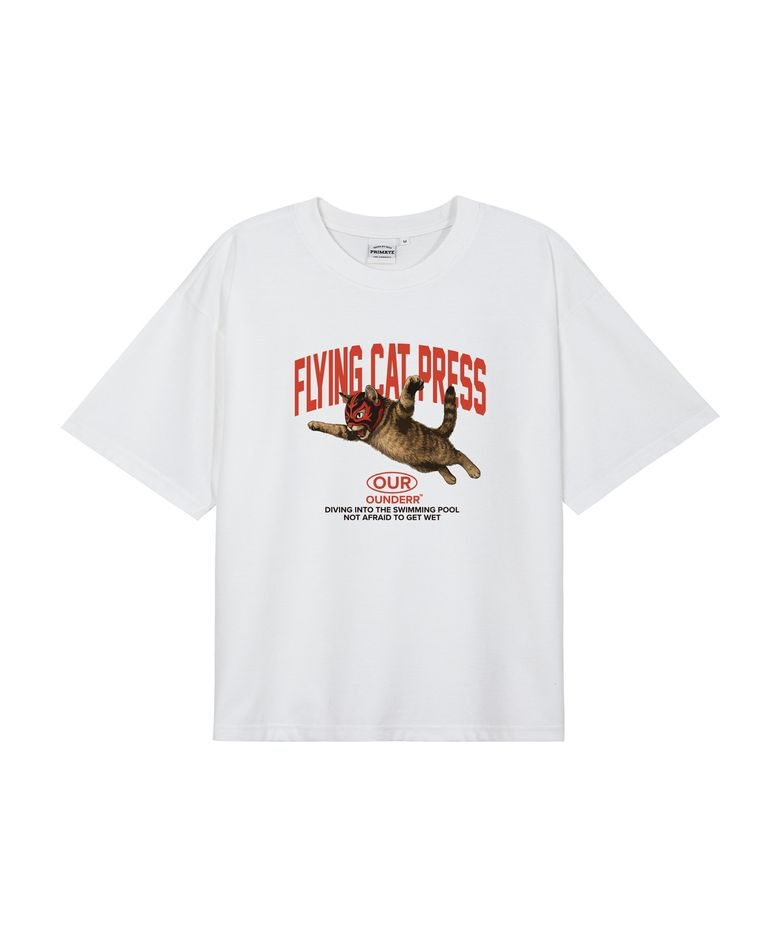NEW FLYING CAT 반팔 티셔츠 (화이트)
