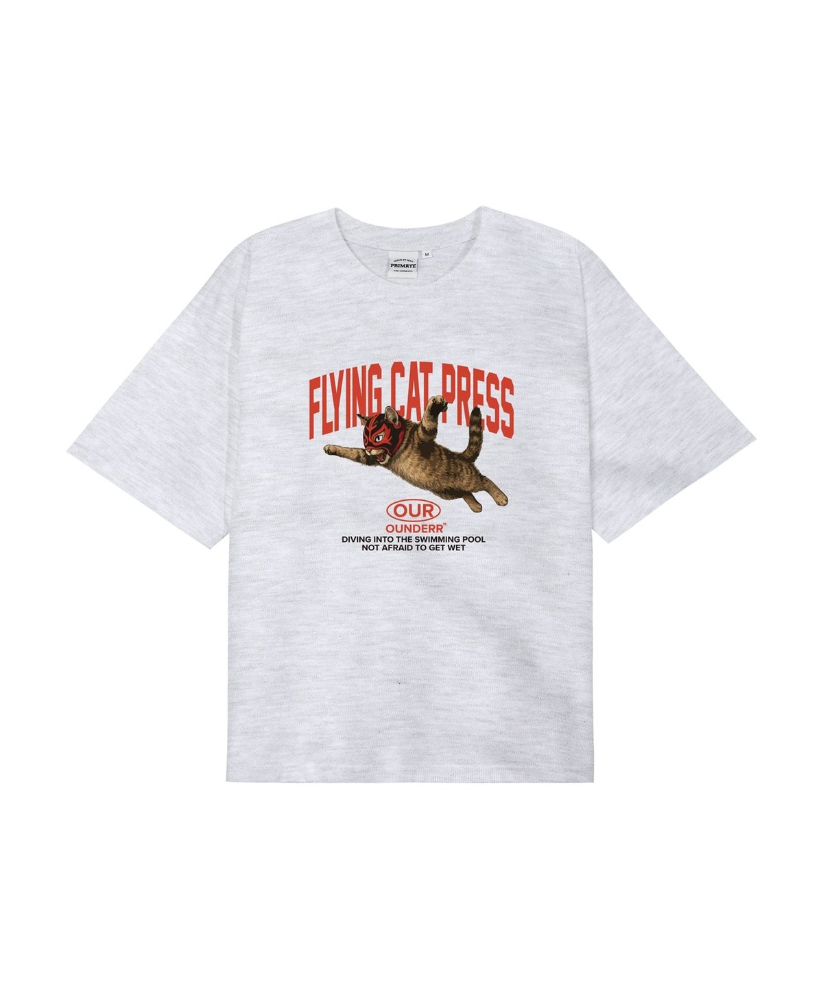 오언더알(OUNDERR) NEW FLYING CAT 반팔 티셔츠 (그레이)