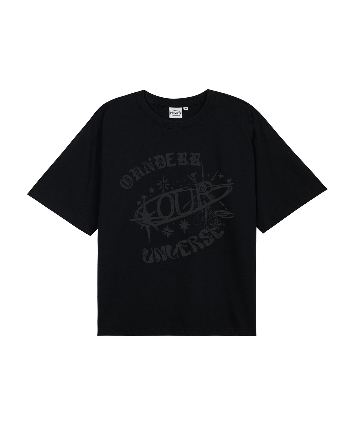 오언더알(OUNDERR) 스페이스 라운드 반팔 티셔츠 (블랙)