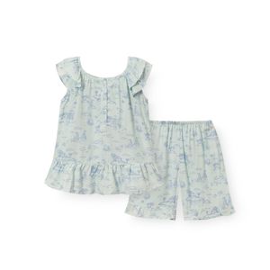 여아동 F116 매직오션 슬리브리스 상하