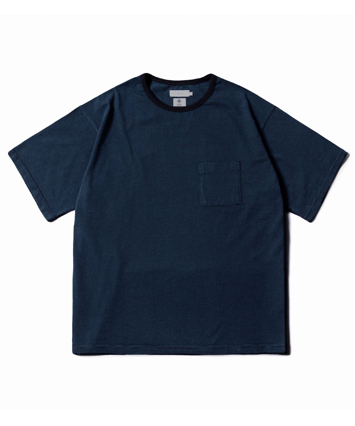 에스파이(ESFAI) [ESFAI X OURSELVES] MULTI C STRIPE T SHIRTS (DARK BLUE)