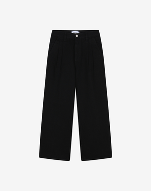 M501 투 턱 와이드 진 [블랙]