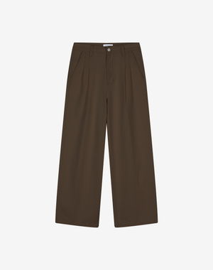 M501 투 턱 와이드 진 [브라운]