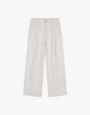 M501 투 턱 와이드 진 [크림]