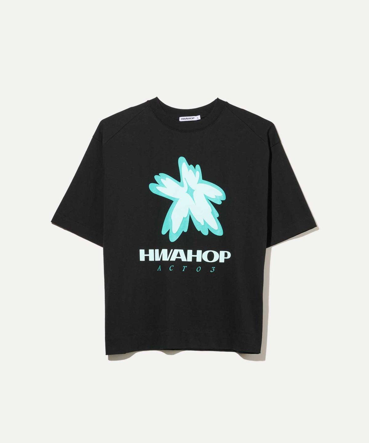 화합(HWAHOP) (ACT03 오감) 꽃 릴렉스 반팔티 BK