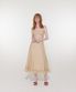 Lily Shirring Long Dress (Beige)