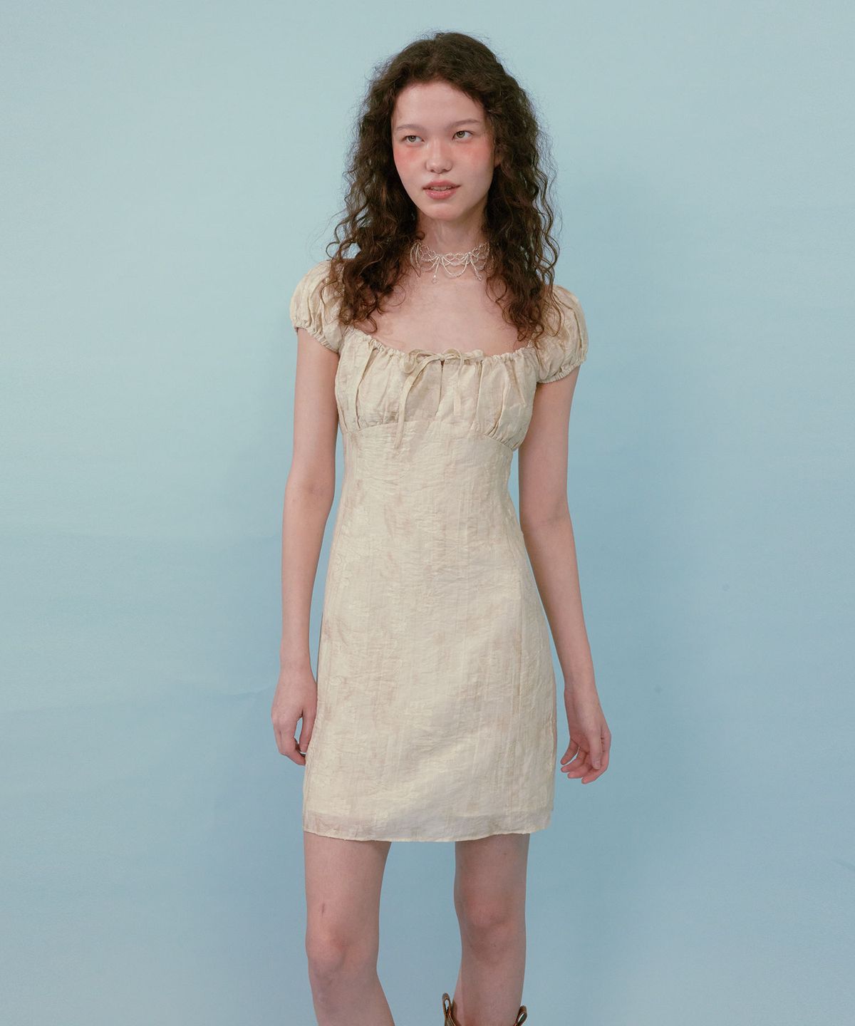 루루서울(LOULOUSEOUL) Muddy Baby Dress (Light Beige)