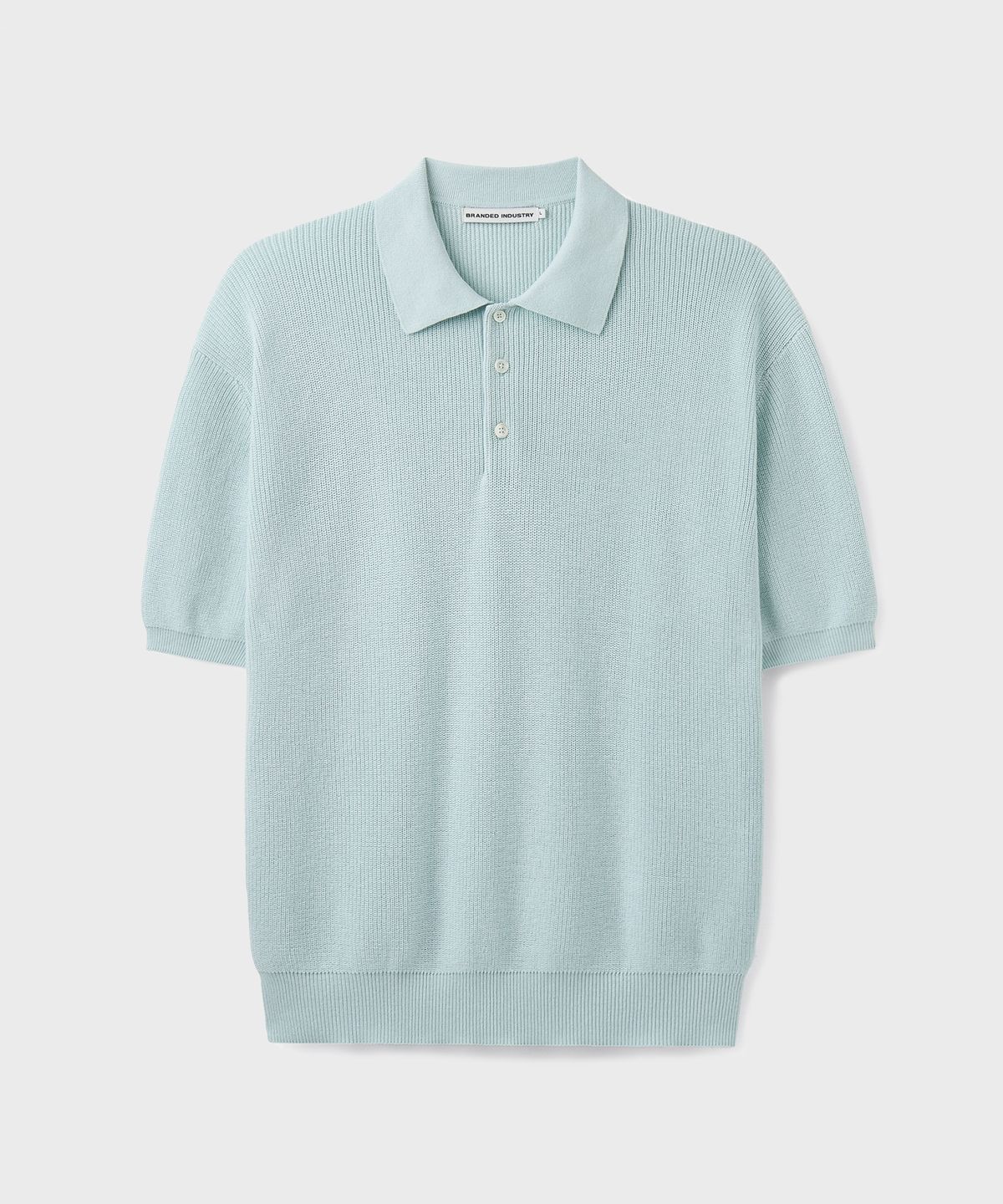 브랜디드(BRANDED) HARD TWIST RESORT POLO KNIT [MINT BLUE]