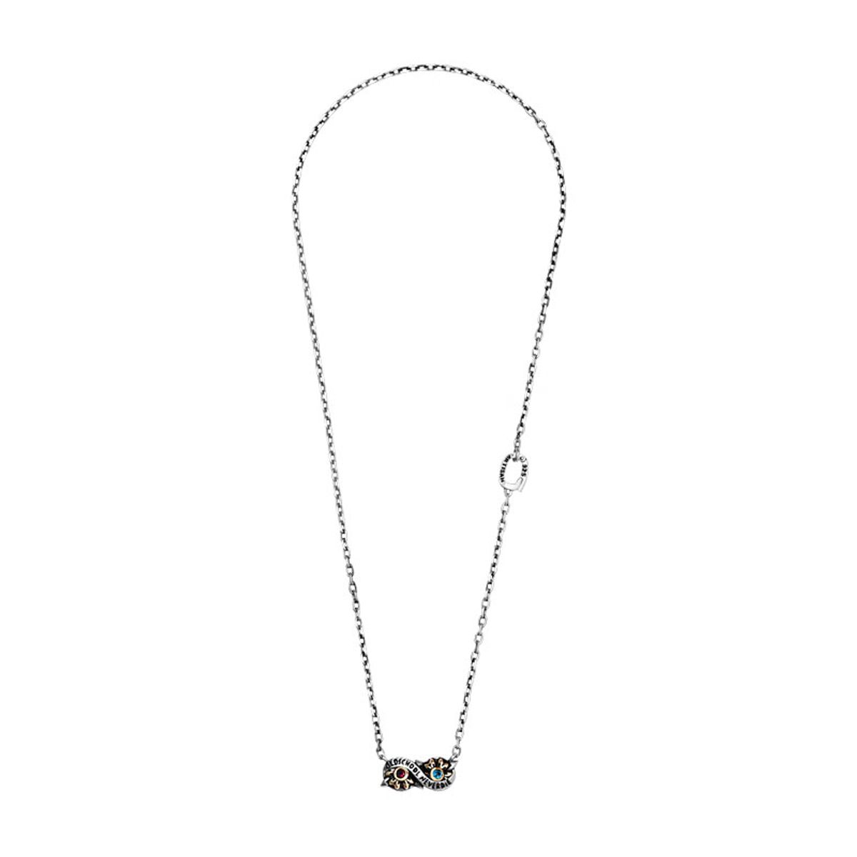 어나니머스아티즌(ANONYMOUS ARTISAN) Infinity Flower Necklace - red & blue