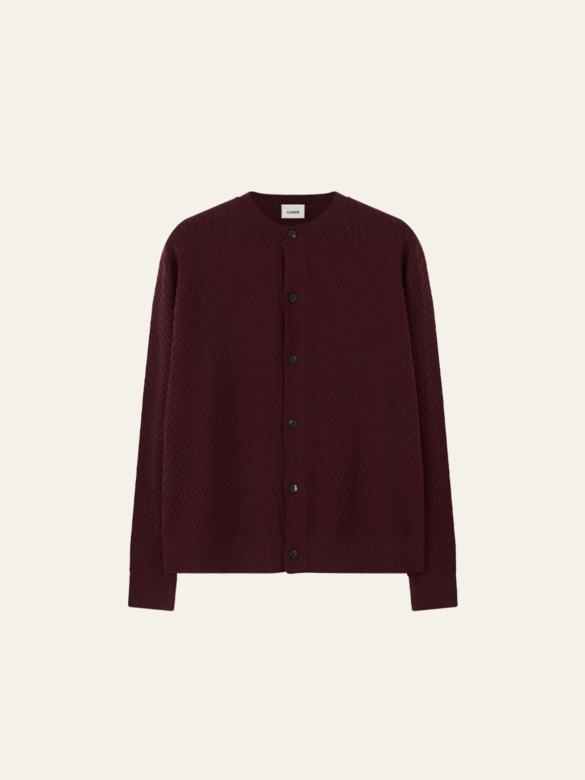 카니(CANNI) Mini Cable Cardigan (Wine)