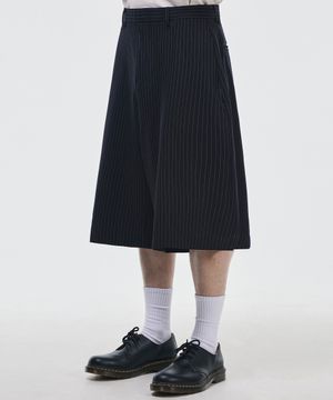 노턱 와이드 버뮤다 슬랙스[블랙스트라이프]