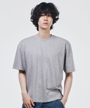 크롭 반팔 티셔츠[그레이]