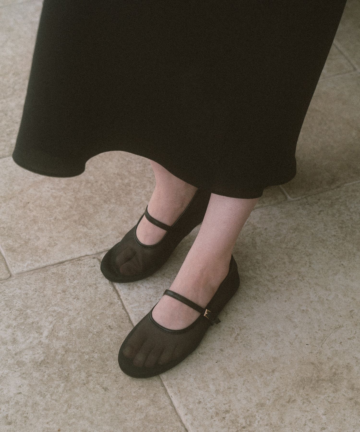 ★LAMINEZ★ Round Mesh Meryjane Black MUSINSA | LAMINEZ Round Mesh Mary Jane - Black