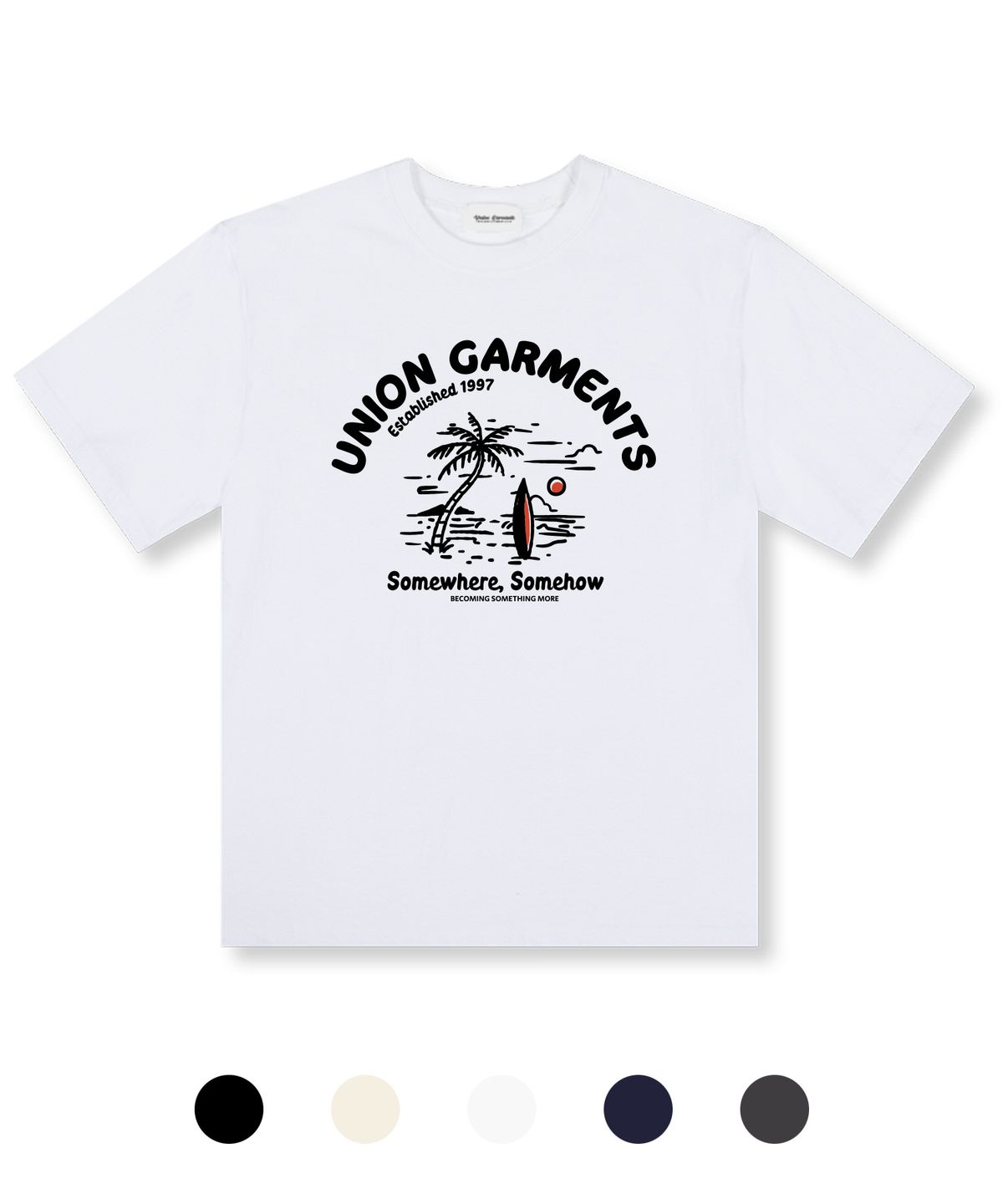 유니온가먼츠(UNION GARMENTS) 썸웨어 오버핏 반팔 티셔츠 5 COLOR