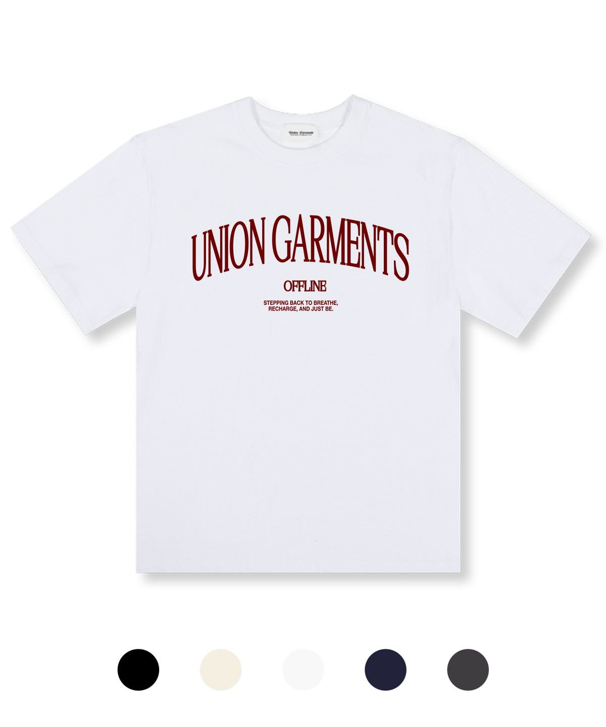 유니온가먼츠(UNION GARMENTS) 아치오프라인 오버핏 반팔 티셔츠 5 COLOR