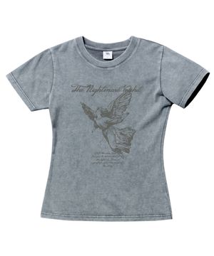 Nightmare 워시드 슬림핏 반팔티