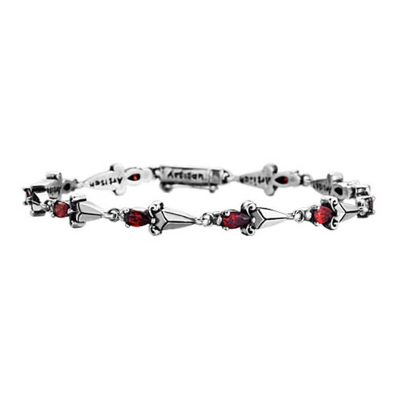 Dagger Stone Bracelet - Red