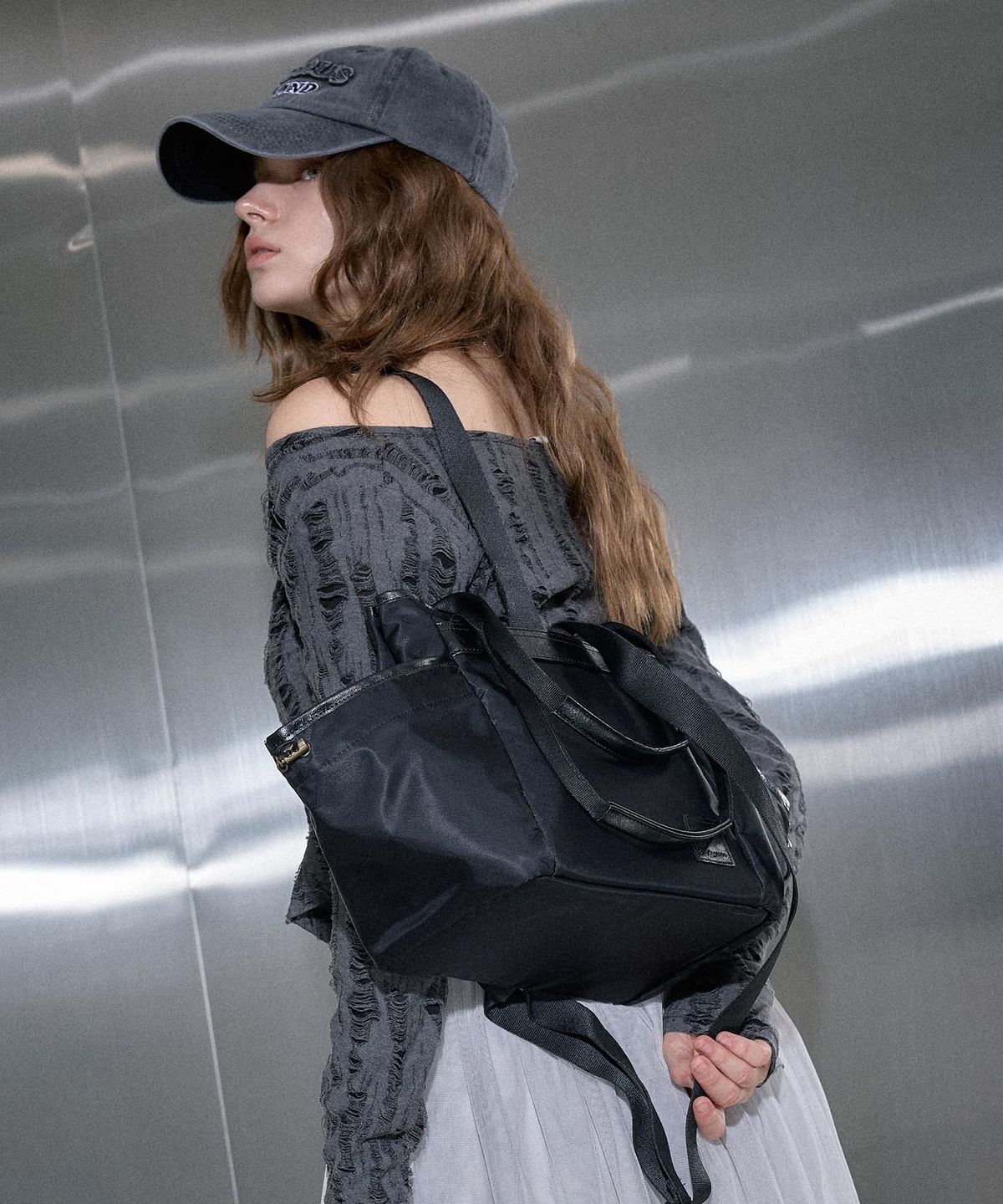 크라프얀(KRAFYARN) 3WAY 토트앤 숄더 백팩  쉐도우블랙