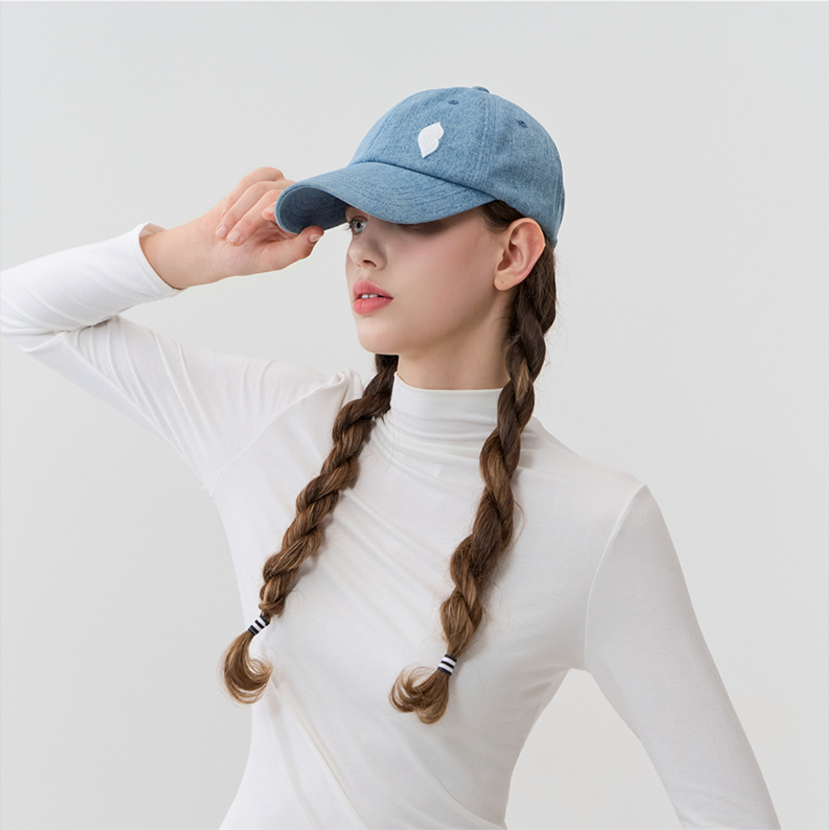 바르도(BARDOT) DENIM COTTON LOGO BALL CAP
