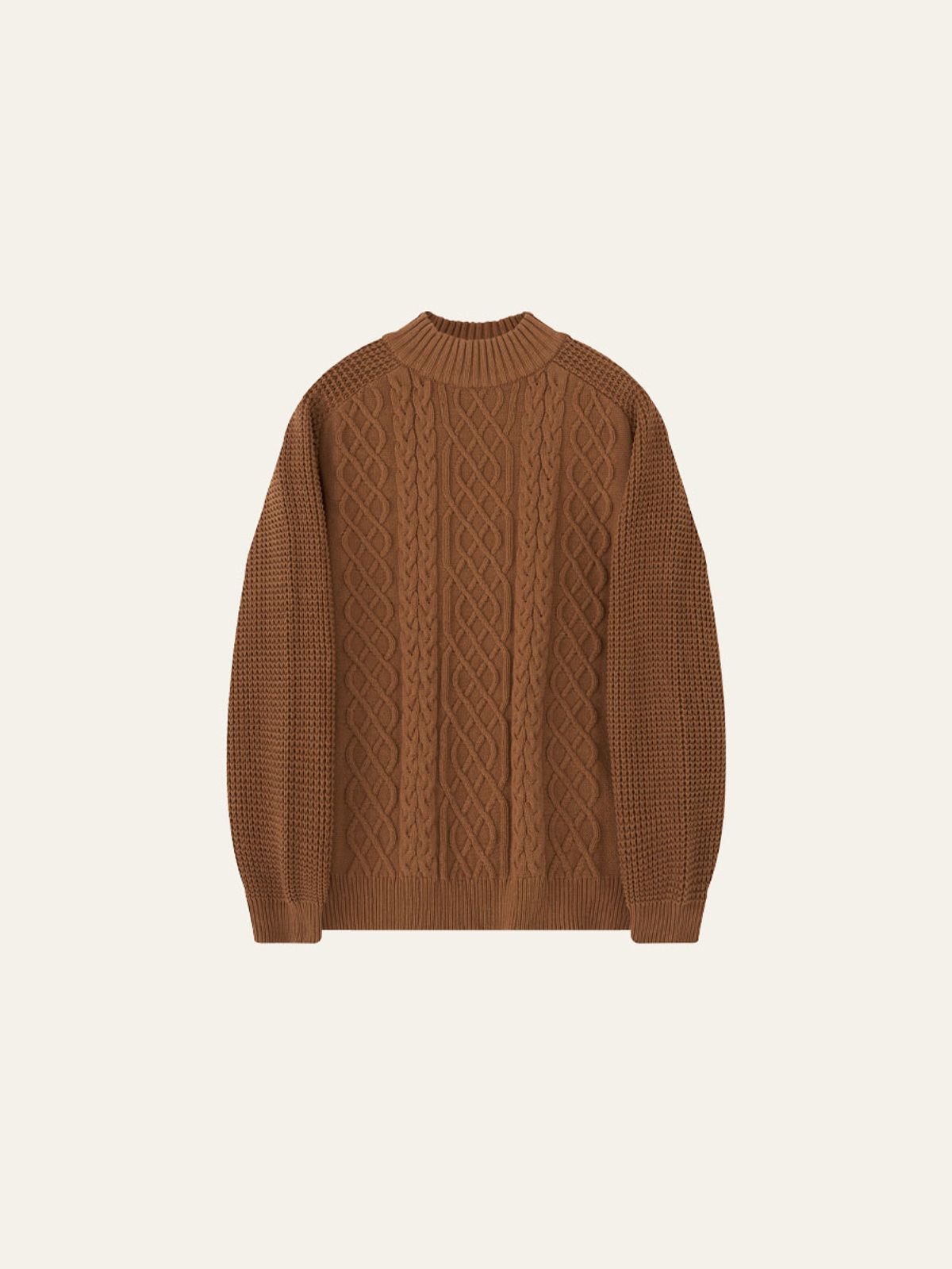 카니(CANNI) Cable Raglan Sewater (Camel)