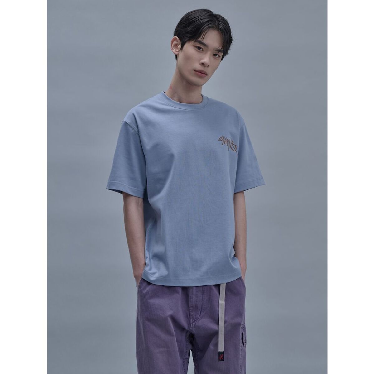 시프트지(SHIFT.G) SHIFT Graphic Round Tshirt  Sky Blue