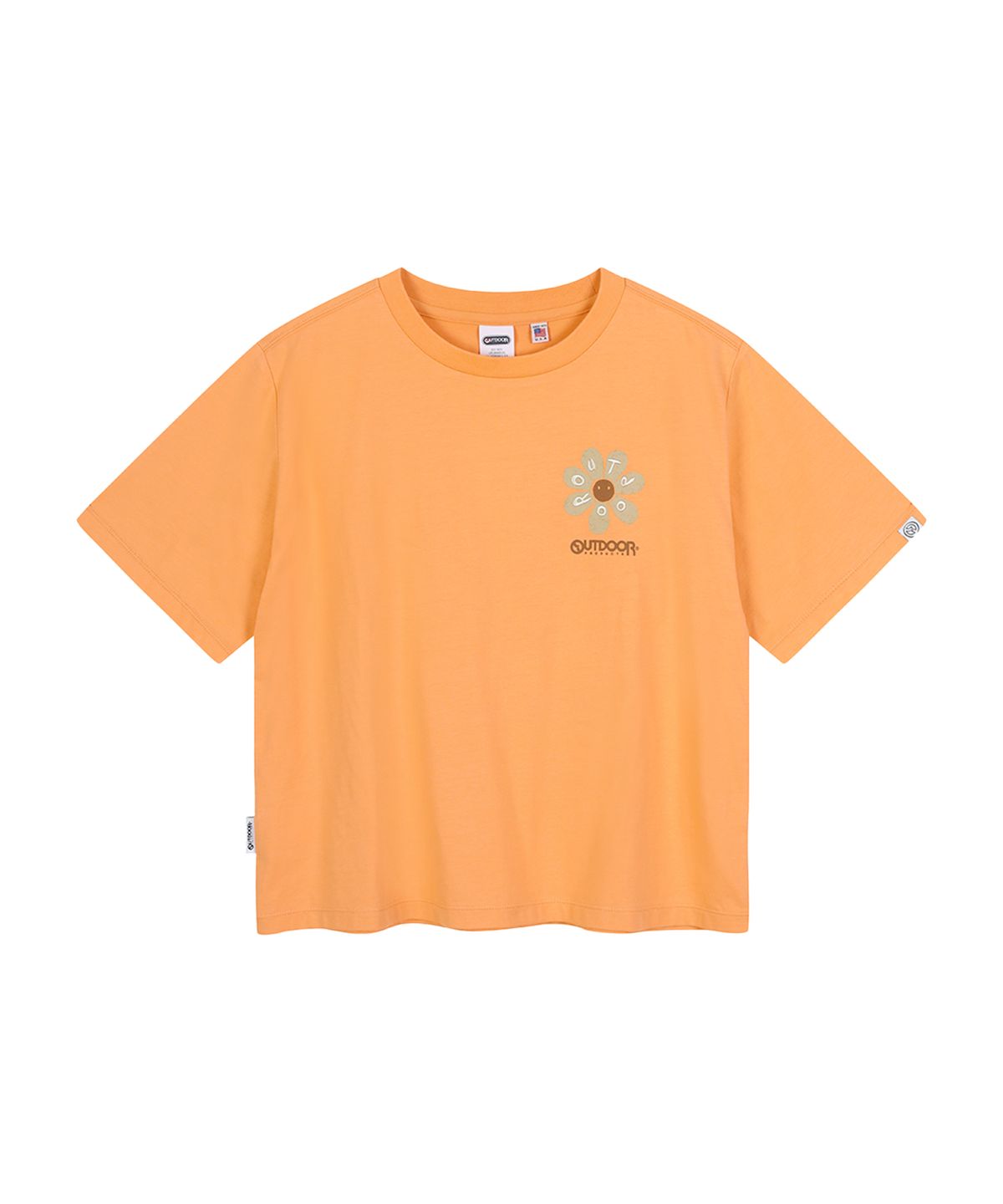 아웃도어 프로덕츠(OUTDOOR PRODUCTS) W FLOWER HALF SLEEVES (PEACH)