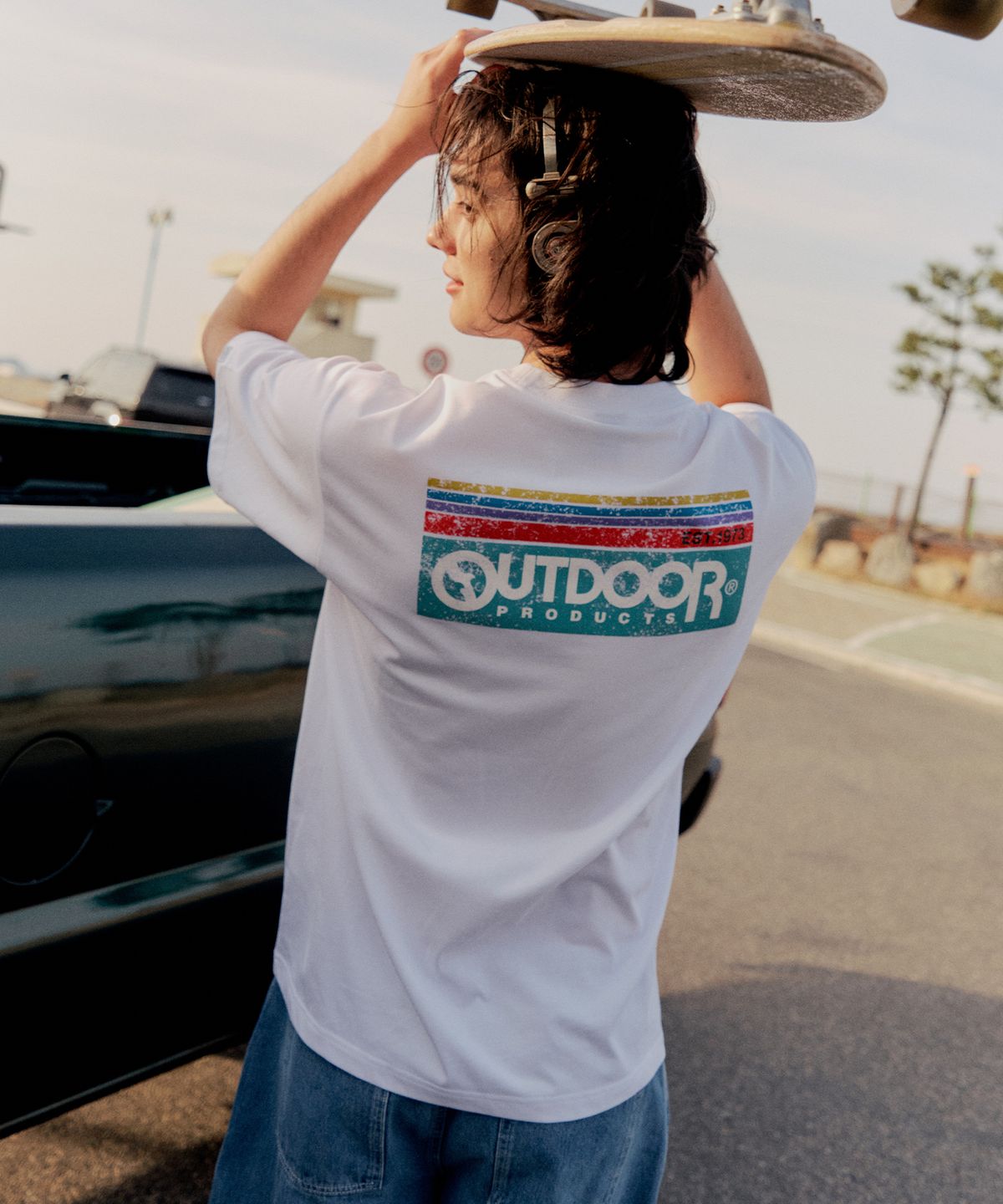 아웃도어 프로덕츠(OUTDOOR PRODUCTS) ESSENTIAL PANORAMA HALF SLEEVES (WHITE)