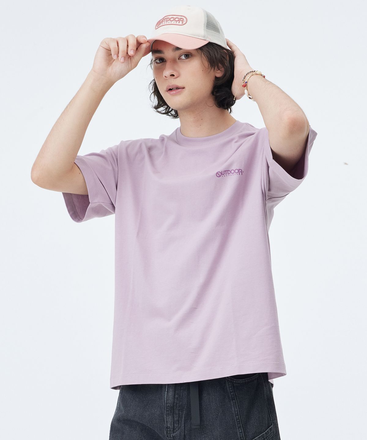 아웃도어 프로덕츠(OUTDOOR PRODUCTS) BEACH RUNNING HALF SLEEVES (LAVENDER)